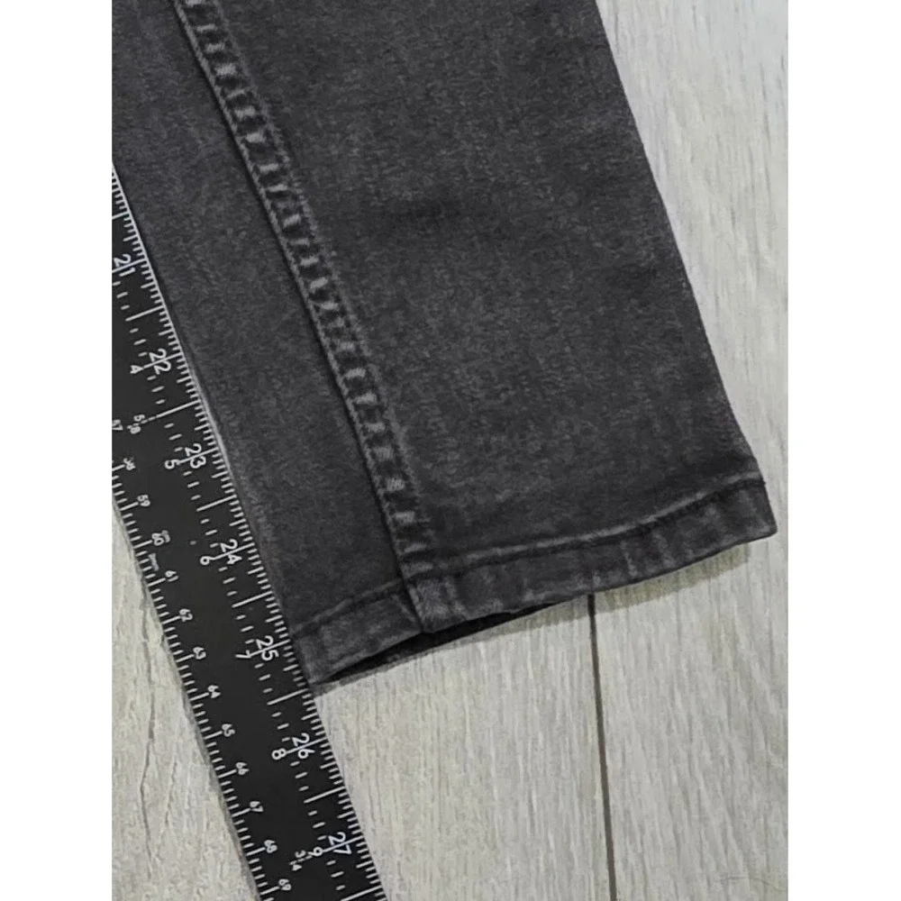 Calvin Klein Jeans Women's Ankle Skinny Black‎ Distressed Denim Size 2 Stretch